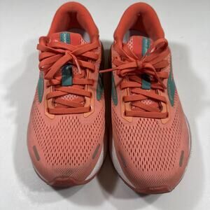 Brooks Adrenaline GTS 22 Women's Sz 8.5 B Beige Running Sneakers Salmon